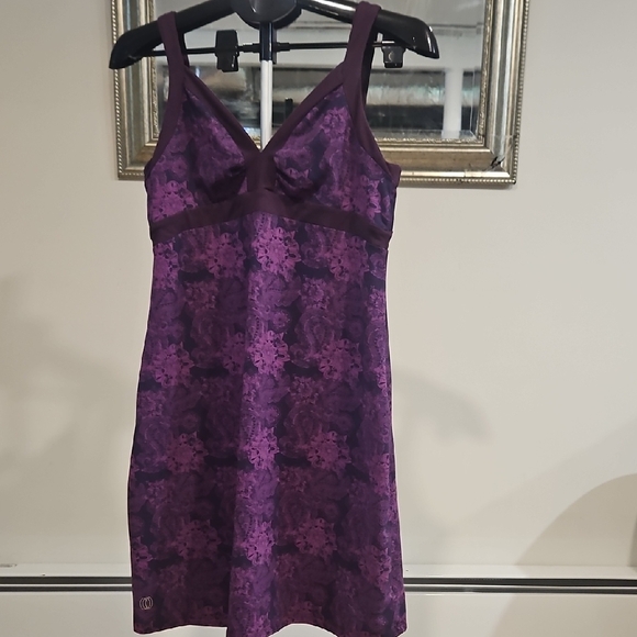 Marika Purple Dress with V-Neck - Picture 1 of 4